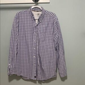 Club Room Men's Purple Checkered Shirt